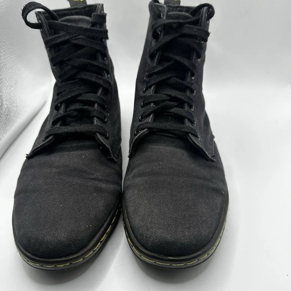 Dr. Martens Alfie Boot Mens Size 8 Women's Size 9 Black Canvas Doc Air Wair Shoe